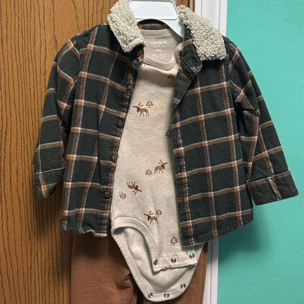 18 month old flannel set.